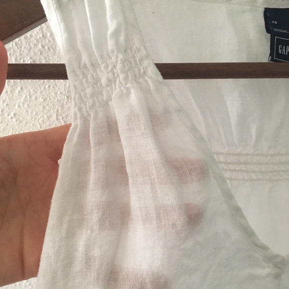 Gap white linen pullover blouse - Picture 3 of 8